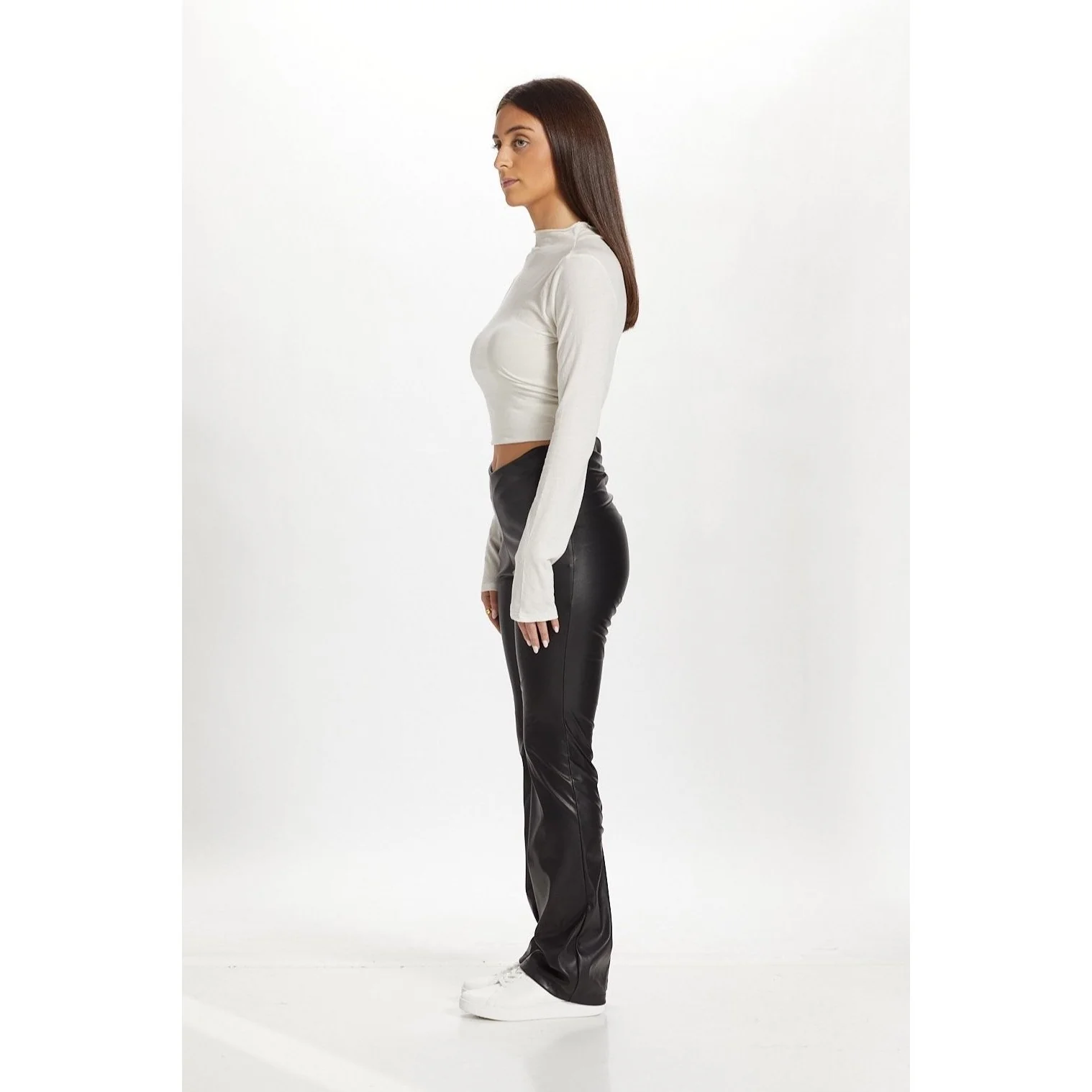 Julianna Bartolotta $178 Vegan Leather Cinched Pants - Image 11