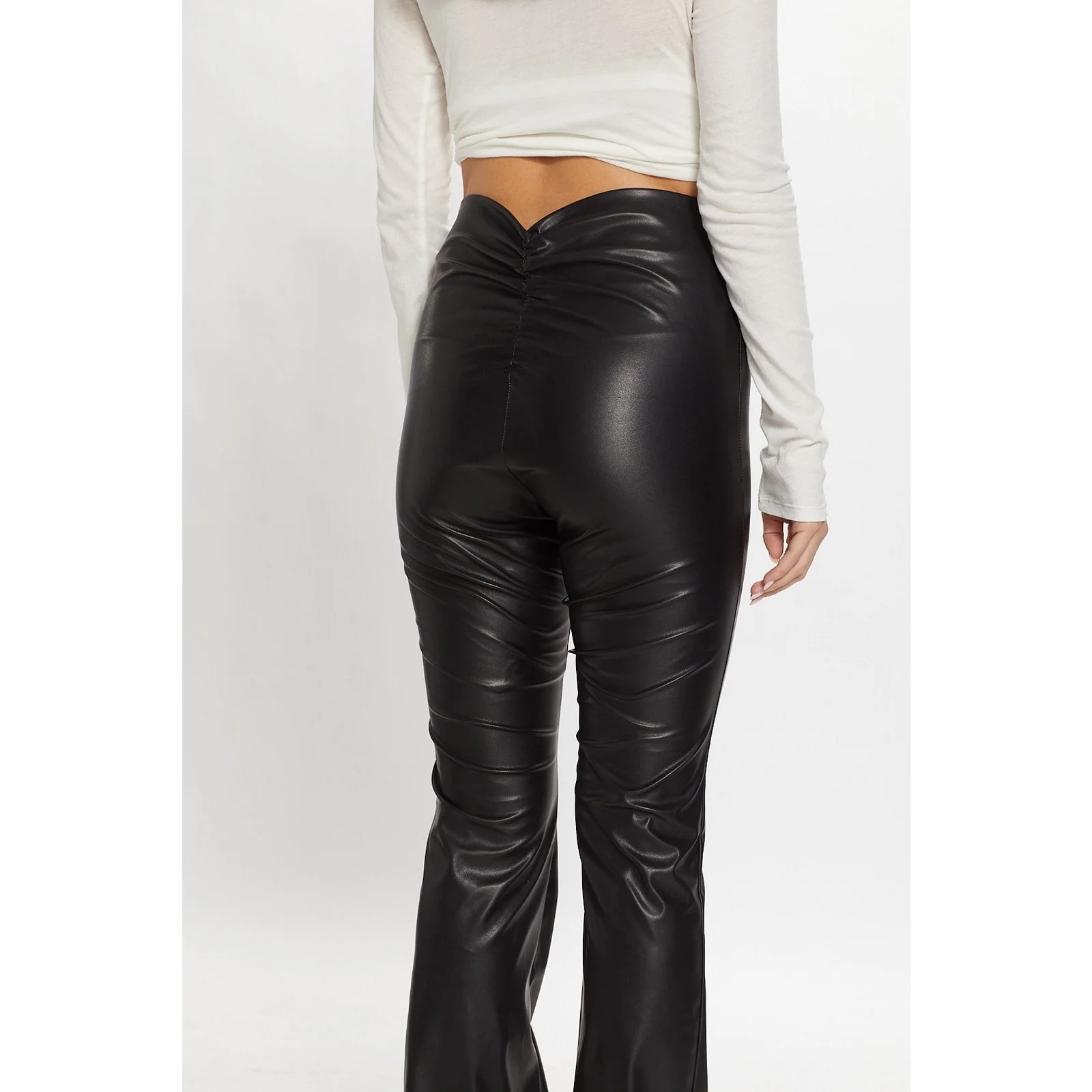 Julianna Bartolotta $178 Vegan Leather Cinched Pants - Image 12