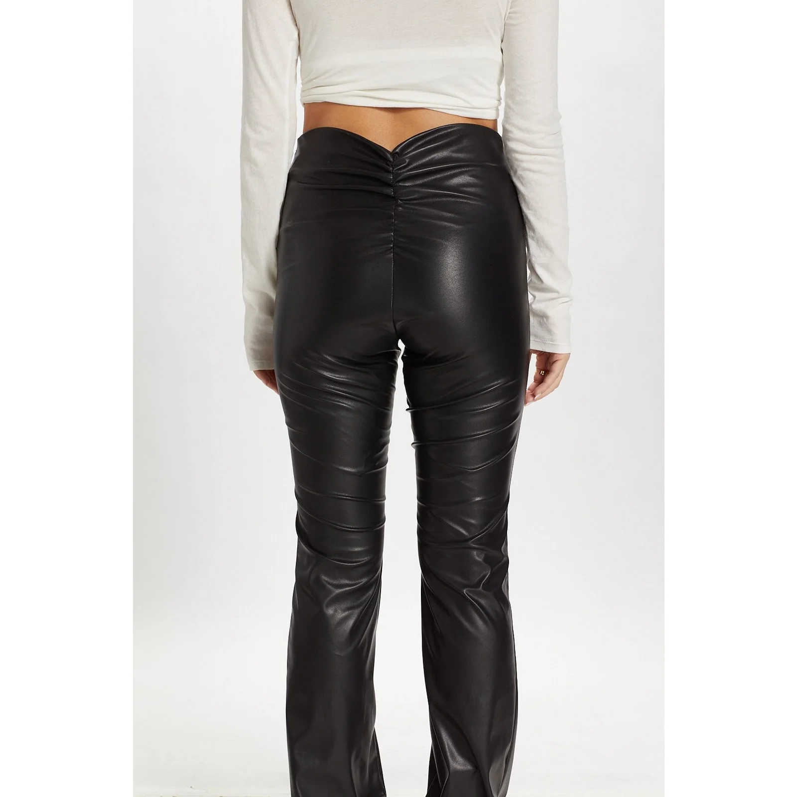 Julianna Bartolotta $178 Vegan Leather Cinched Pants - Image 13