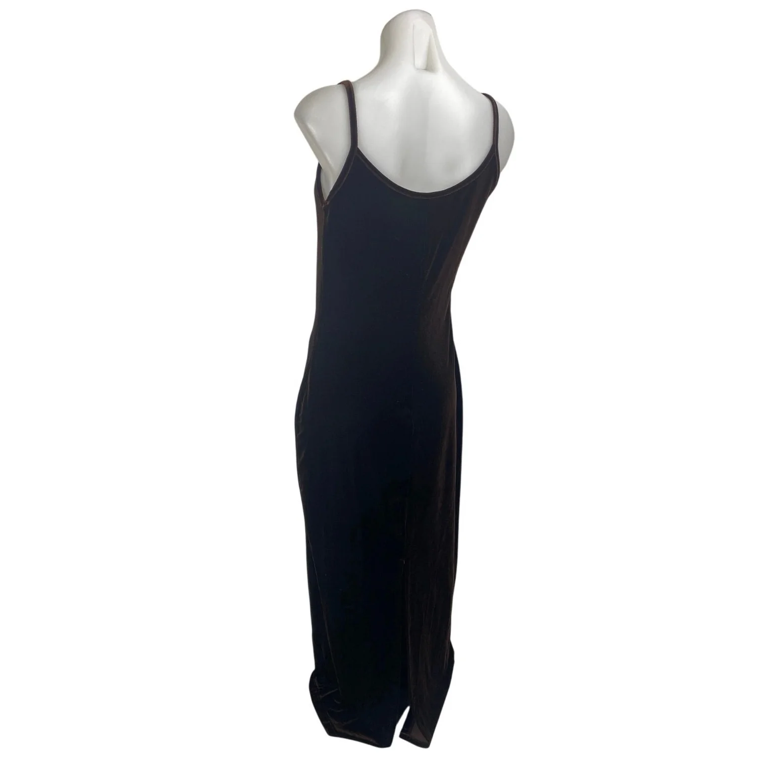Jump Wendye Chaitin Brown Velvet Velour Sleeveless Cami Tank Maxi Slip Dress 8 - Image 2