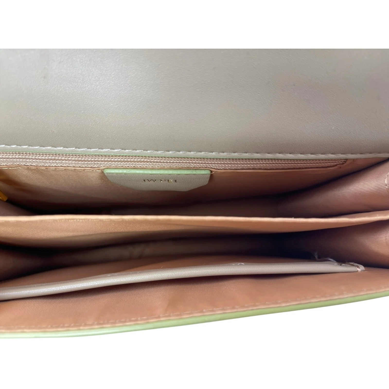 JW Pei Mini Flap Green Croc Faux Leather Vegan Crossbody Strap Bag Handbag OS - Image 5