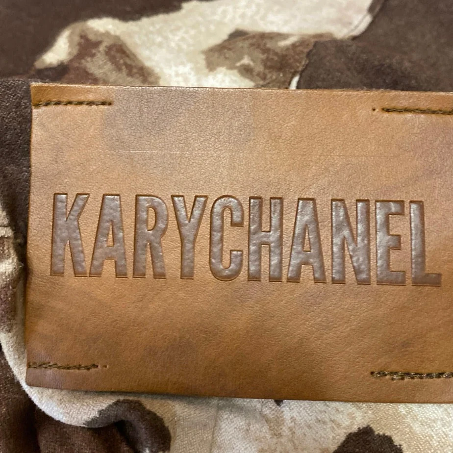 Kary Chanel Womens Multicolor Cow Print High Waist Mini Straight Pencil Skirt 28 - Image 4