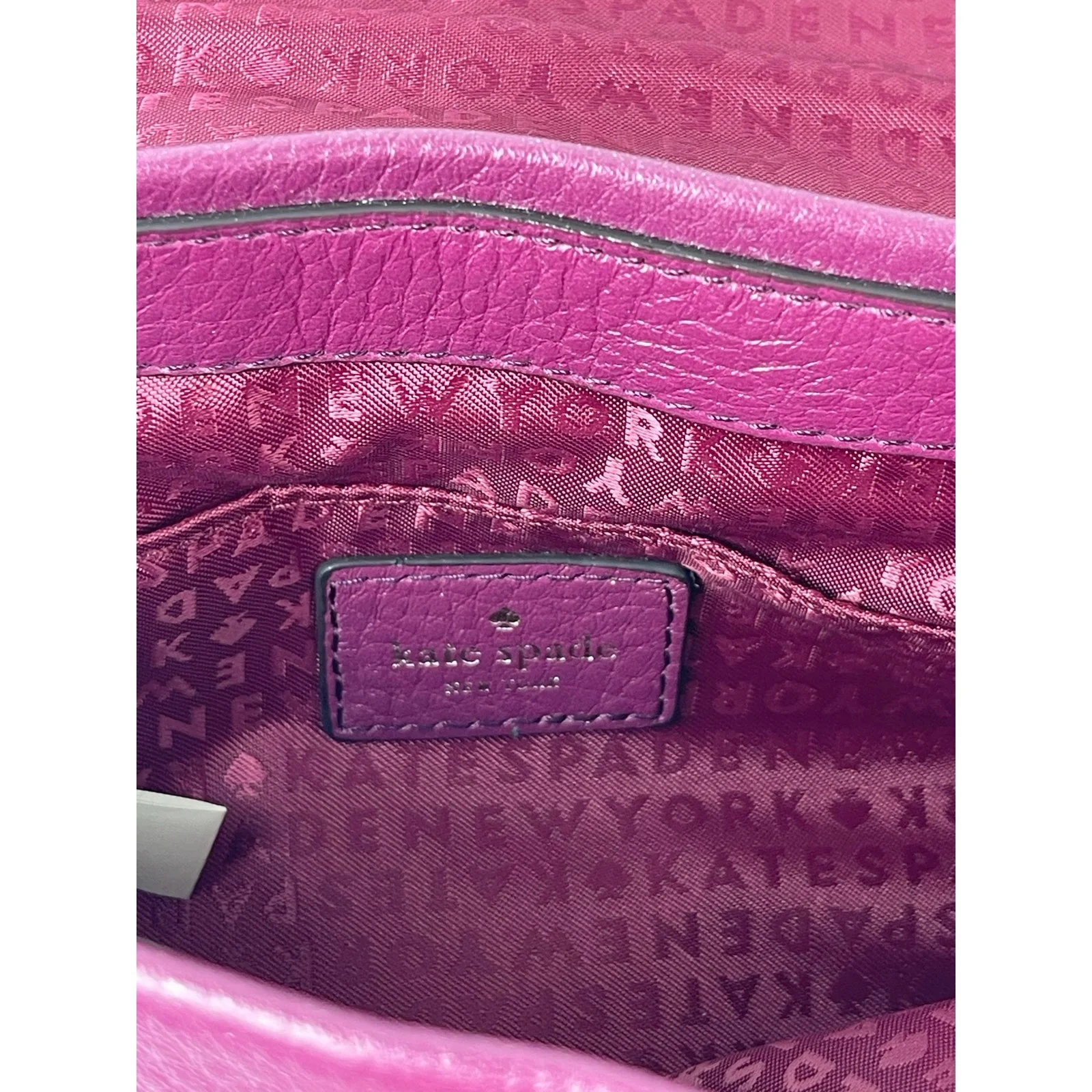 Kate Spade Astor Court Naomi Quilted Chain Purple Magenta Leather Crossbody Bag - Image 9