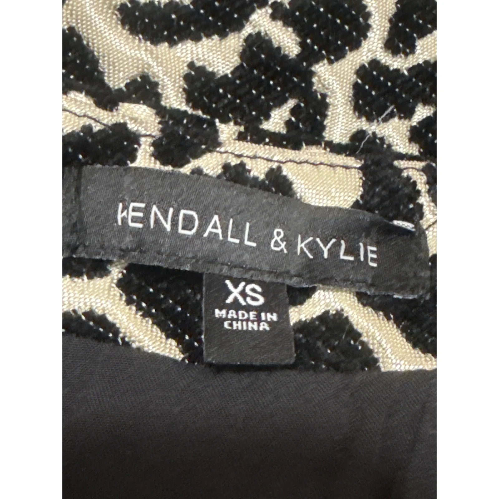 Kendall & Kylie Black Leopard Animal Print High Waist Pencil Mini Skirt Size XS - Image 4