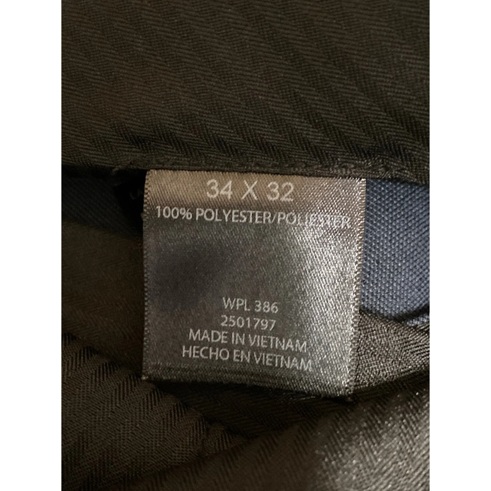 Kenneth Cole Reaction Blue High Rise Straight Chino Trousers Dress Pants 34X32 - Image 6