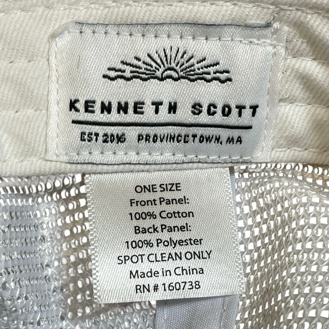 Kenneth Scott Pilgrim House Rainbow Arch Embroidery Mesh Back Trucker Hat Cap OS - Image 3
