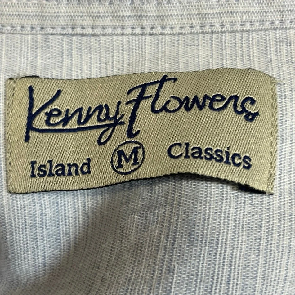 Kenny Flowers Men's Light Blue Long Sleeve Pocket Button Down Shirt Top Size M - Image 5