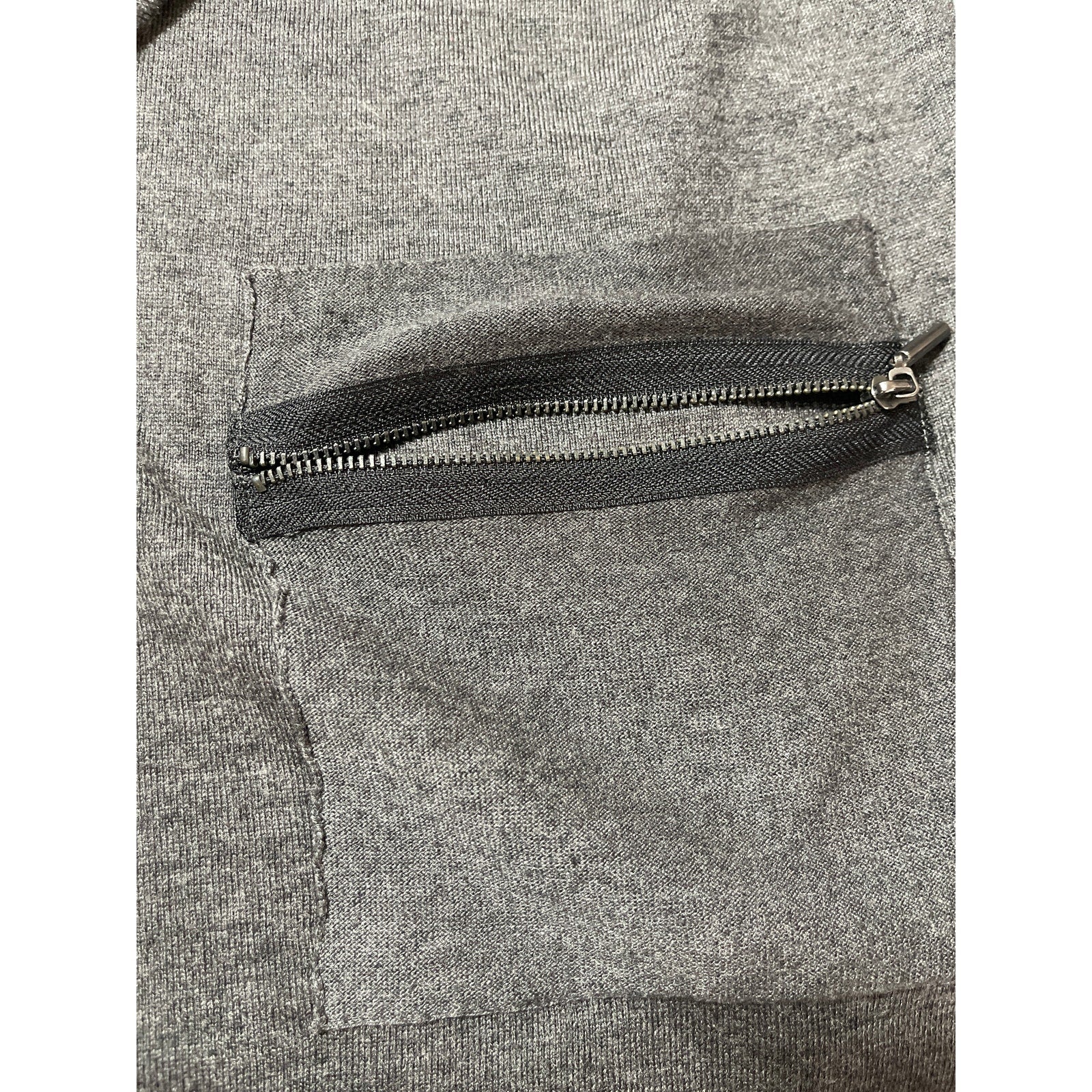 Kensie Dark Gray Long Sleeve Scoop Neck Knit Pocket Mini Sweater Dress Size XS - Image 5