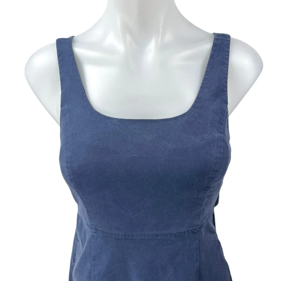 Kit and Ace Women's Blue Sleeveless Cutout Bow Tie Back Maxi A-Line Dress Size 2 - Image 3