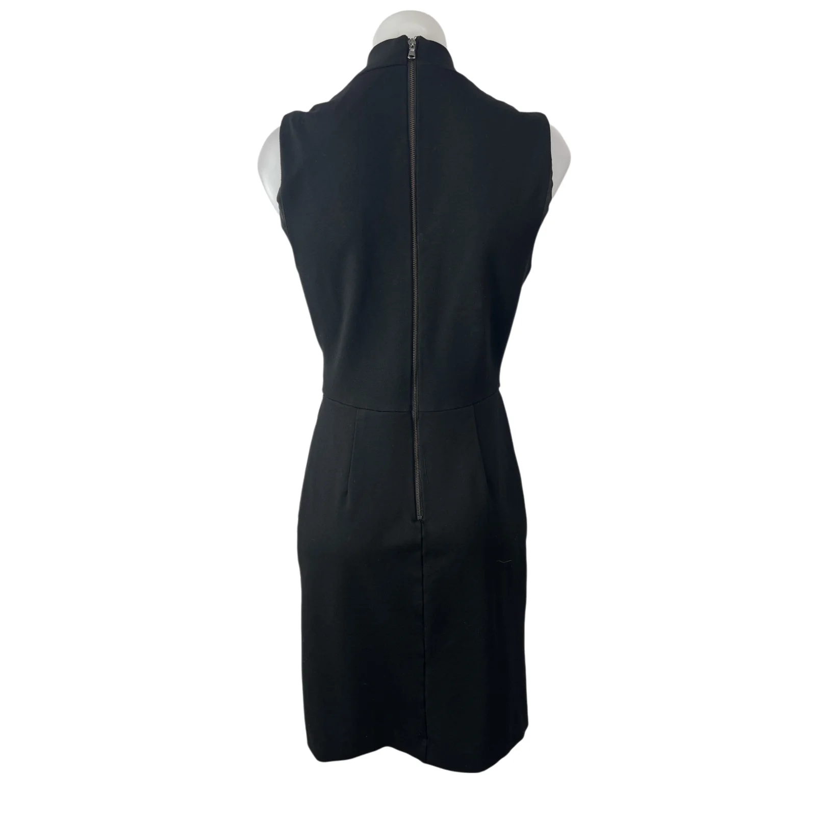 Kobe Halperin Black Draped V Neck Sleeveless Wrap Mini Tank Sheath Dress Size S - Image 2