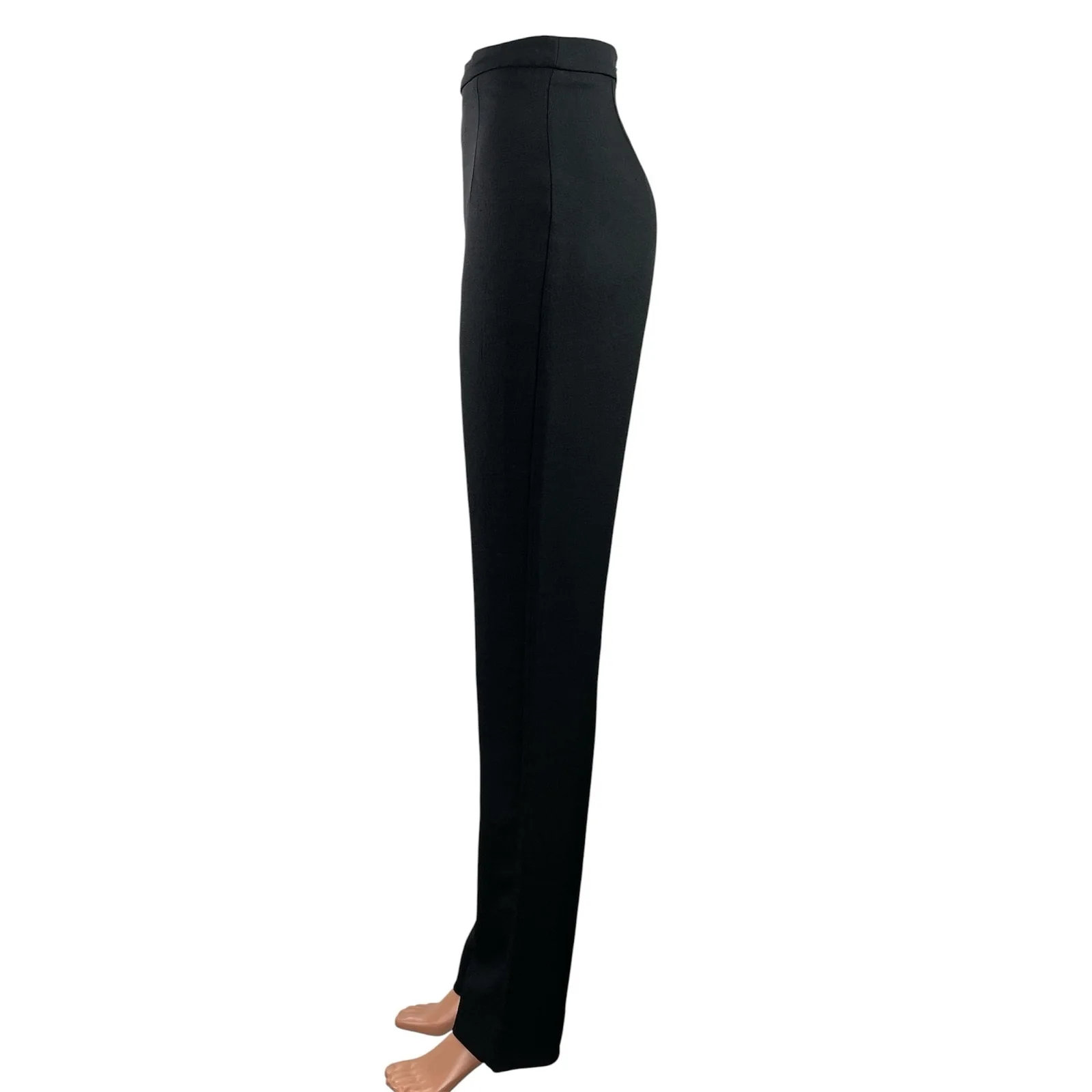 Kookai Oyster Tailored Women Black High Rise Straight Leg Trousers Pants Size 34 - Image 2