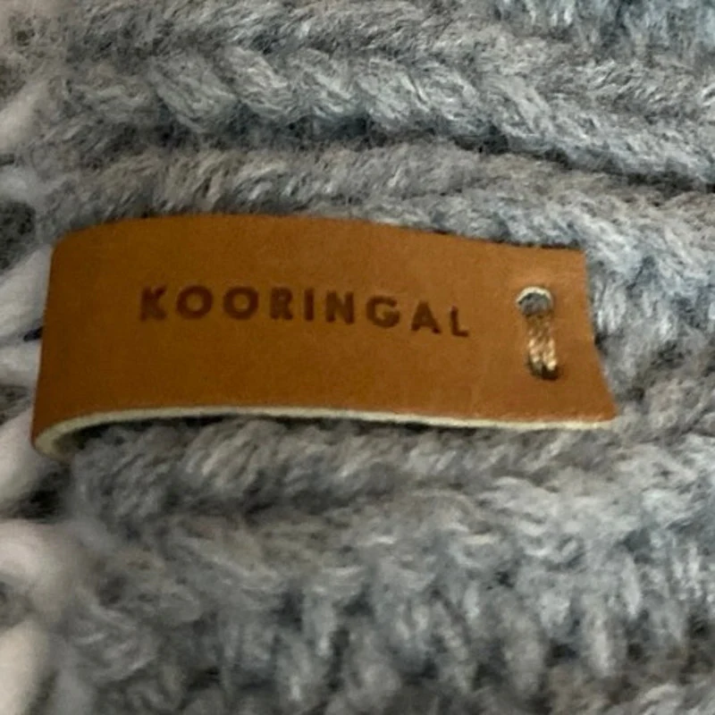 Kooringal Women's Cream Gray Pom Pom Knit Crochet Beanie Bonnet Hat One Size - Image 3