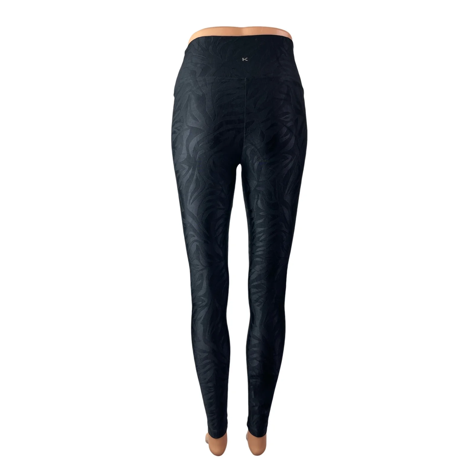 Koral Womens Black Jacquard Textured Yoga Running Athletic Leggings Pants Size S - Image 4