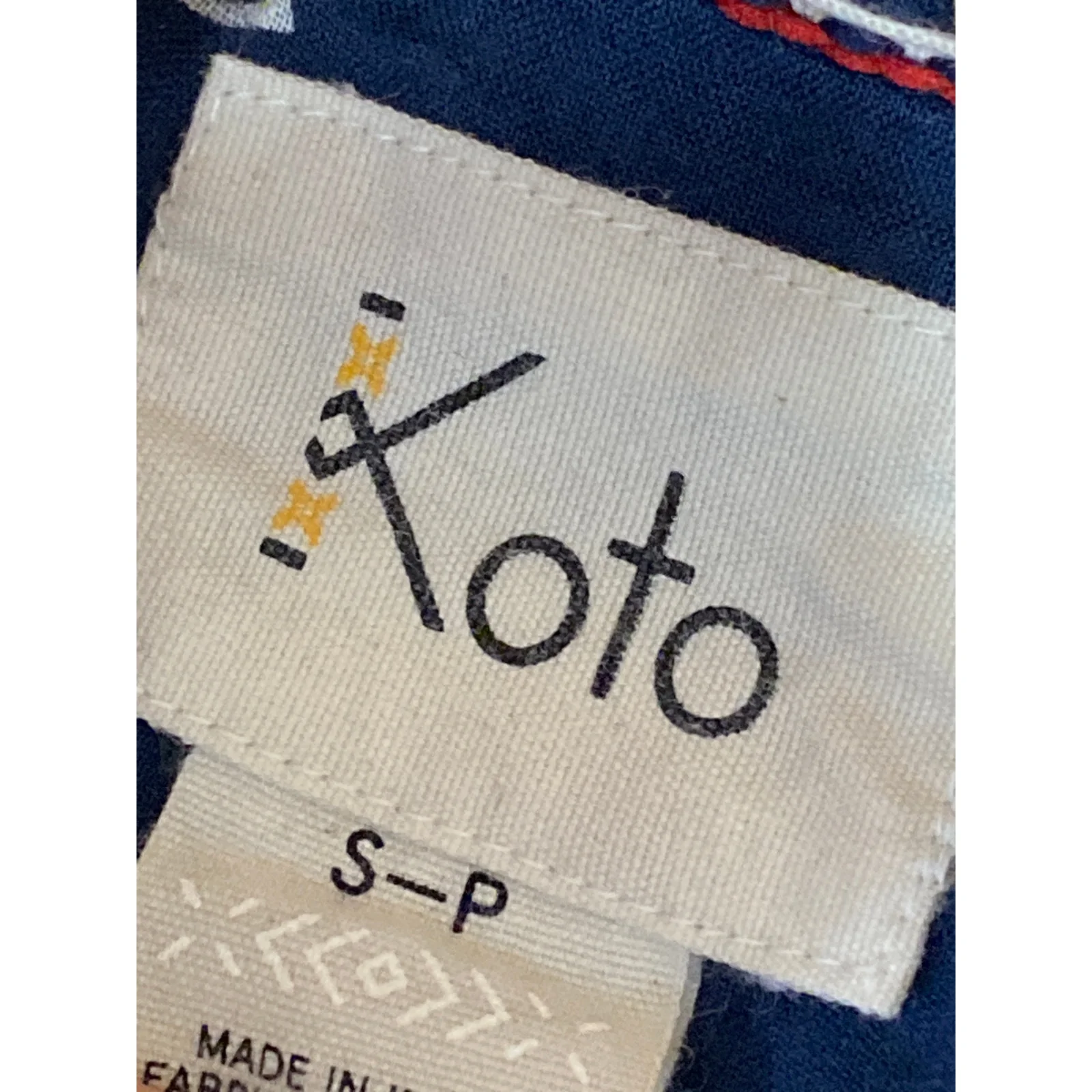 Koto Men's Blue Geometric Collared Short Sleeve Casual Button Down Shirt Top S - Image 5