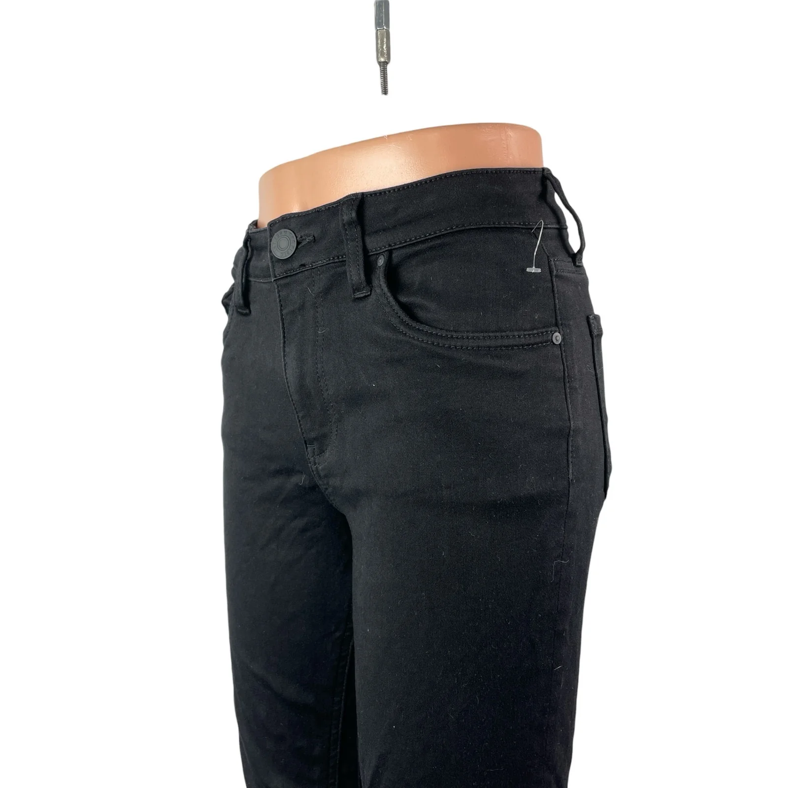 KUT From The Kloth Kelsey Ankle Flare Women's Black Mid Rise Denim Jeans Size 0 - Image 2
