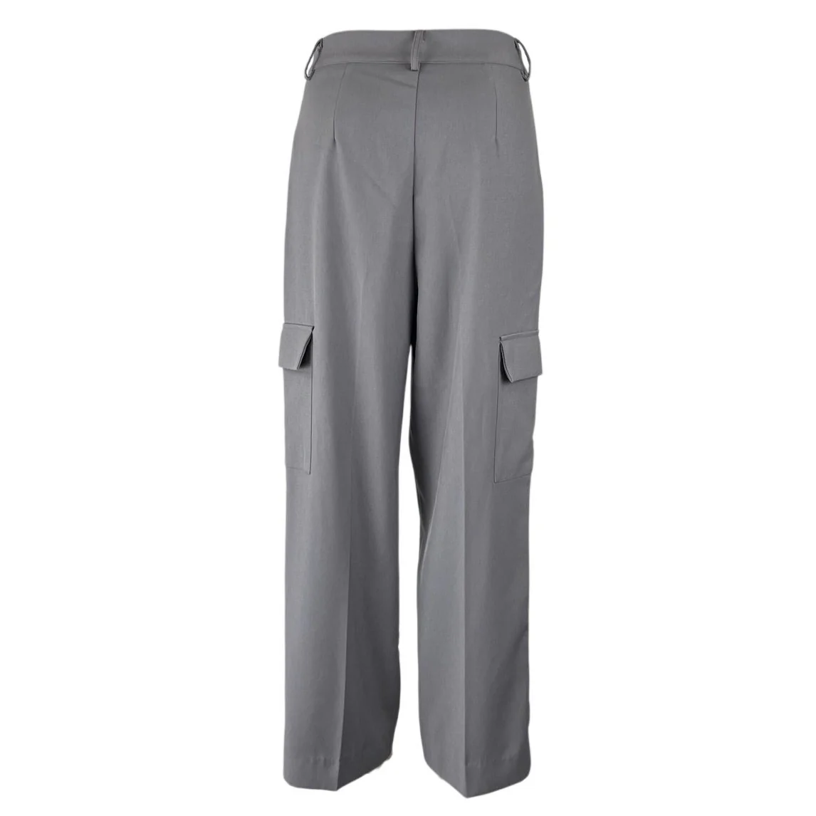 L.A. Hearts Women's Gray High Rise Wide Leg Pleated Cargo Trousers Pants Size XS - Image 3