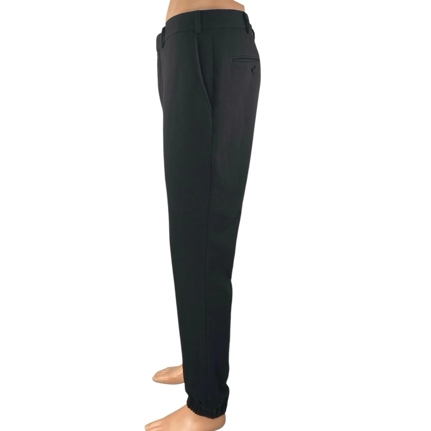 Laboratory Lord & Taylor Men's Black Straight Skinny Trousers Dress Pants Sz 36 - Image 2