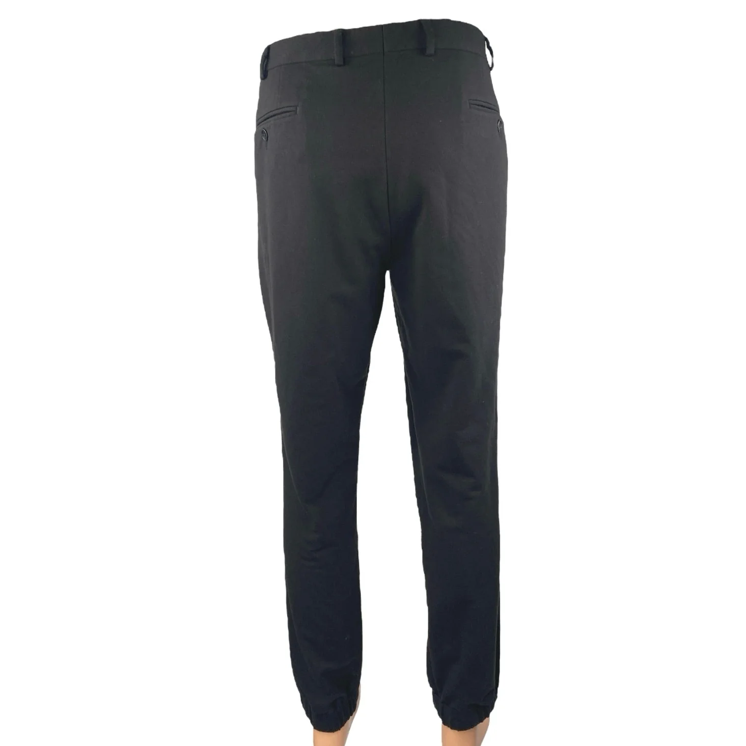 Laboratory Lord & Taylor Men's Black Straight Skinny Trousers Dress Pants Sz 36 - Image 3