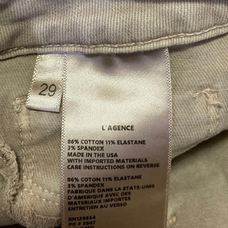 L'agence Women's Cream Beige High Waist Skinny Slim Fit Denim Jeans Pants Sz 29 - Image 5