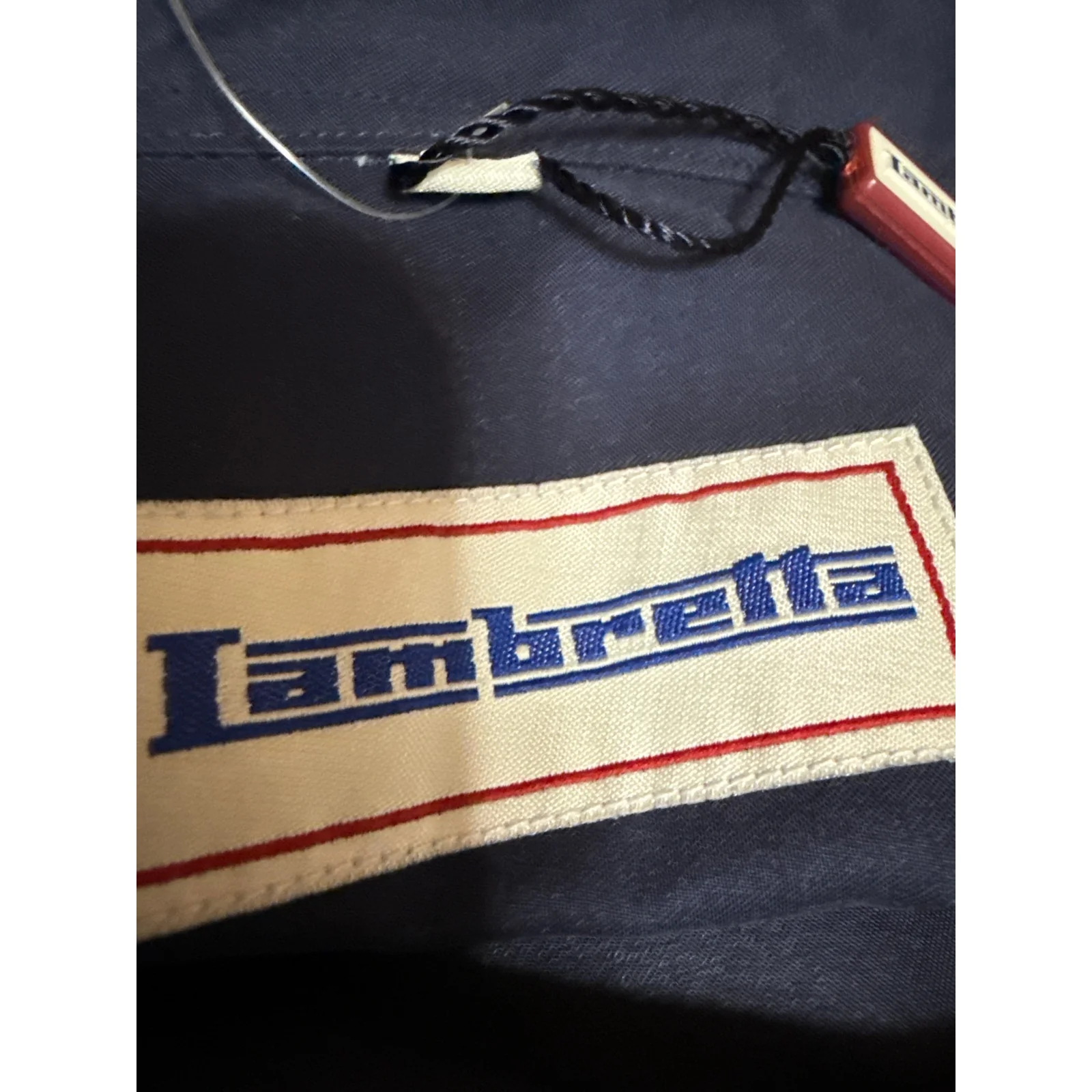 Lambretta Mens Multicolor UK England Flag Short Sleeve Button Down Shirt Top M - Image 3