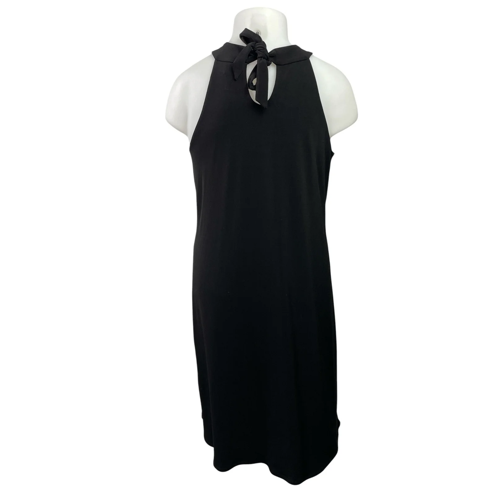 Lane Bryant Black Knotted Halter Neck Sleeveless Mini A-Line Tank Dress Size 16 - Image 3