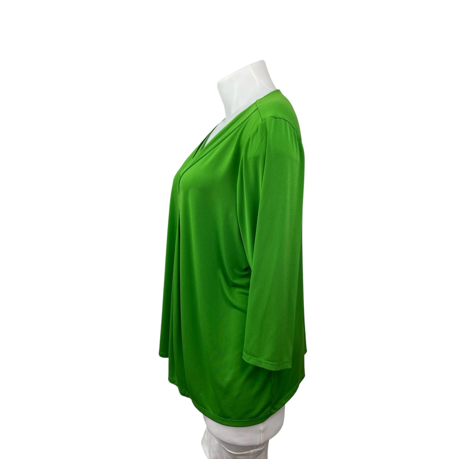 Lane Bryant Women's Green Long Sleeve V Neck Casual Shirt Blouse Top Size 22/24 - Image 3