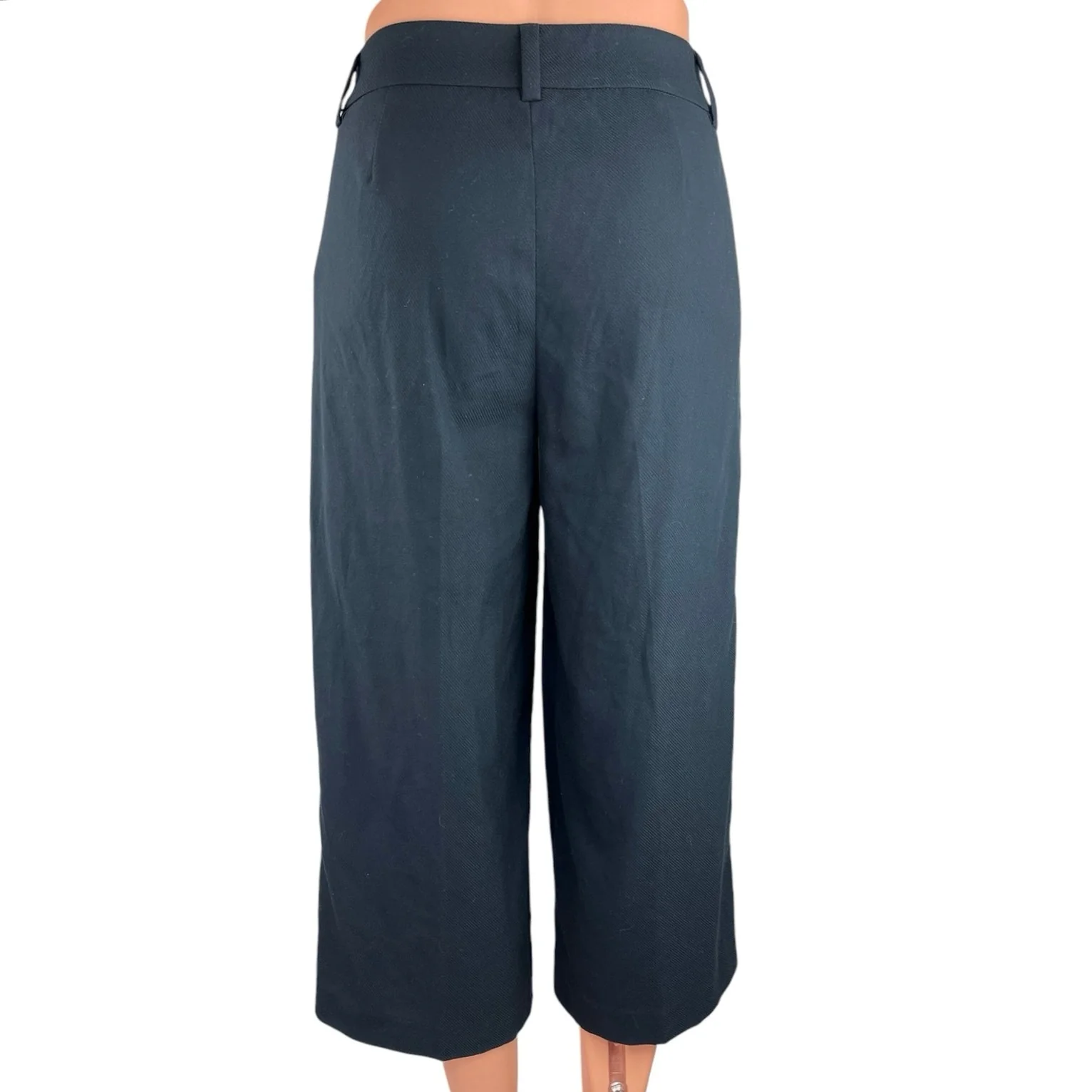 Laundry by Shelli Segal Black Mid Rise Cropped Wide Leg Trouser Pants Size 4 - Image 3