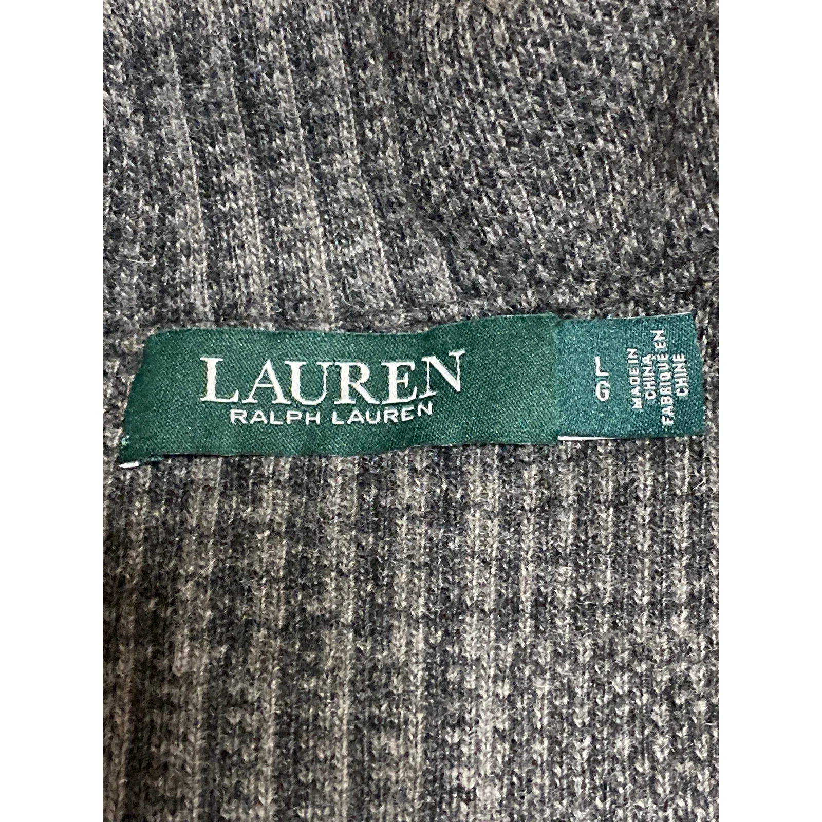 Lauren Ralph Lauren Gray Wool Cashmere Plaid Check Sweater Blazer Dress Set L - Image 6