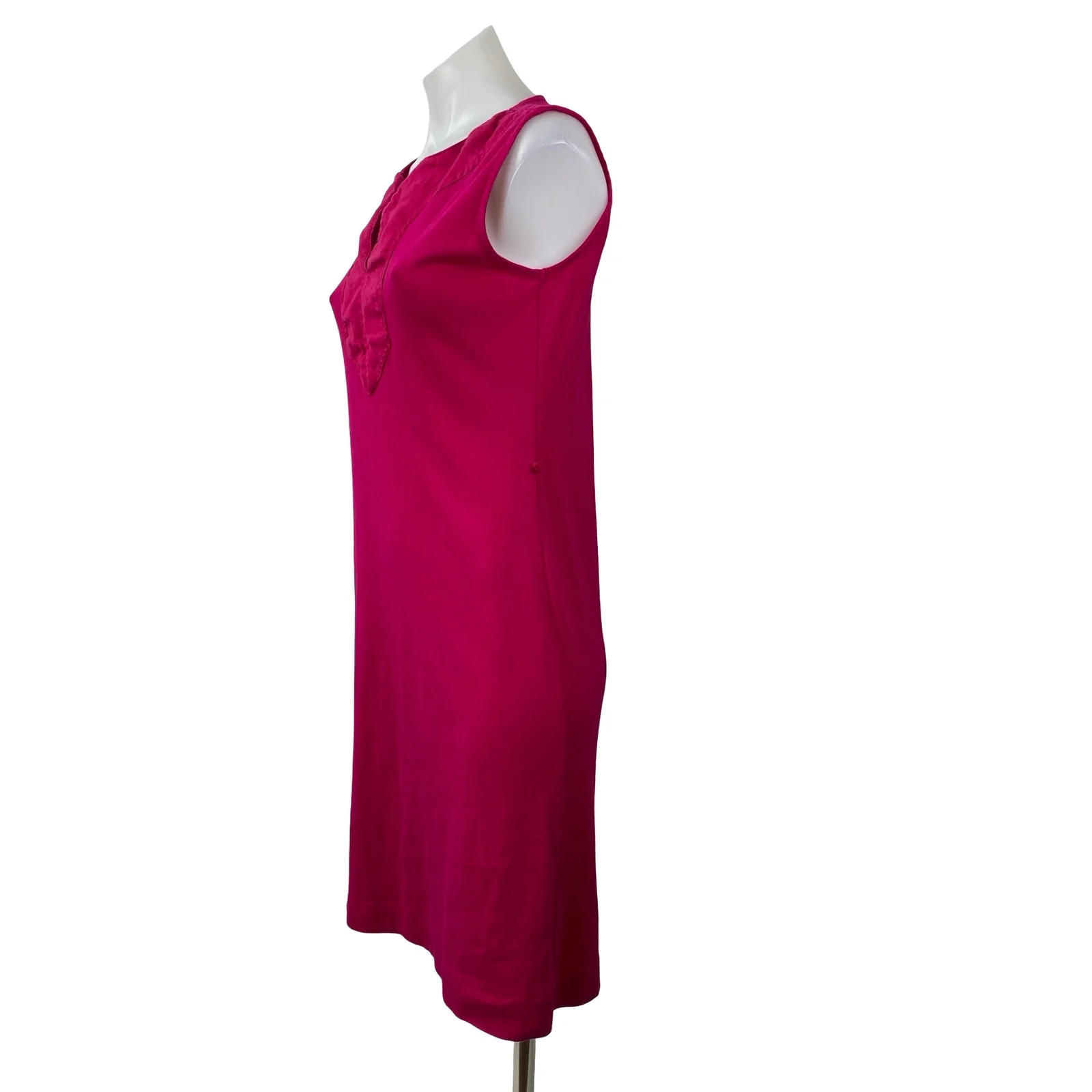 Lauren Ralph Lauren Pink Sleeveless Notch V Neck Tank A Line Mini Dress Size M - Image 2