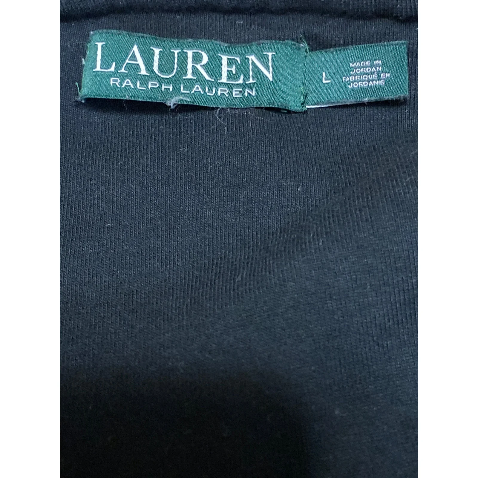 LAUREN Ralph Lauren Women's Black Lace Off The Shoulder Cotton Blouse Top Size L - Image 5