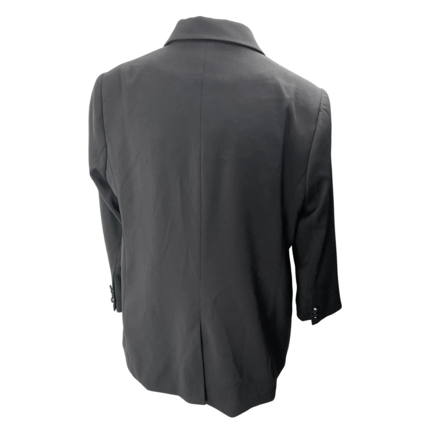 LBT Little Black Tux Black Collared Long Sleeve Button Blazer Coat Jacket Sz 20 - Image 2