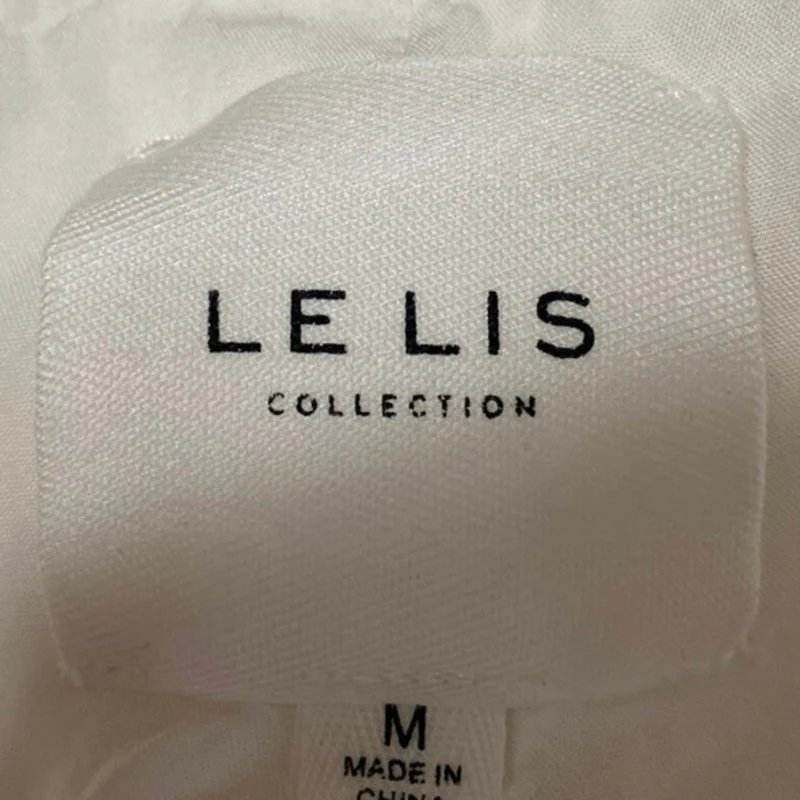 Le Lis White Button Front Notch Collar Pockets Long Sleeve Blazer Coat Jacket M - Image 3