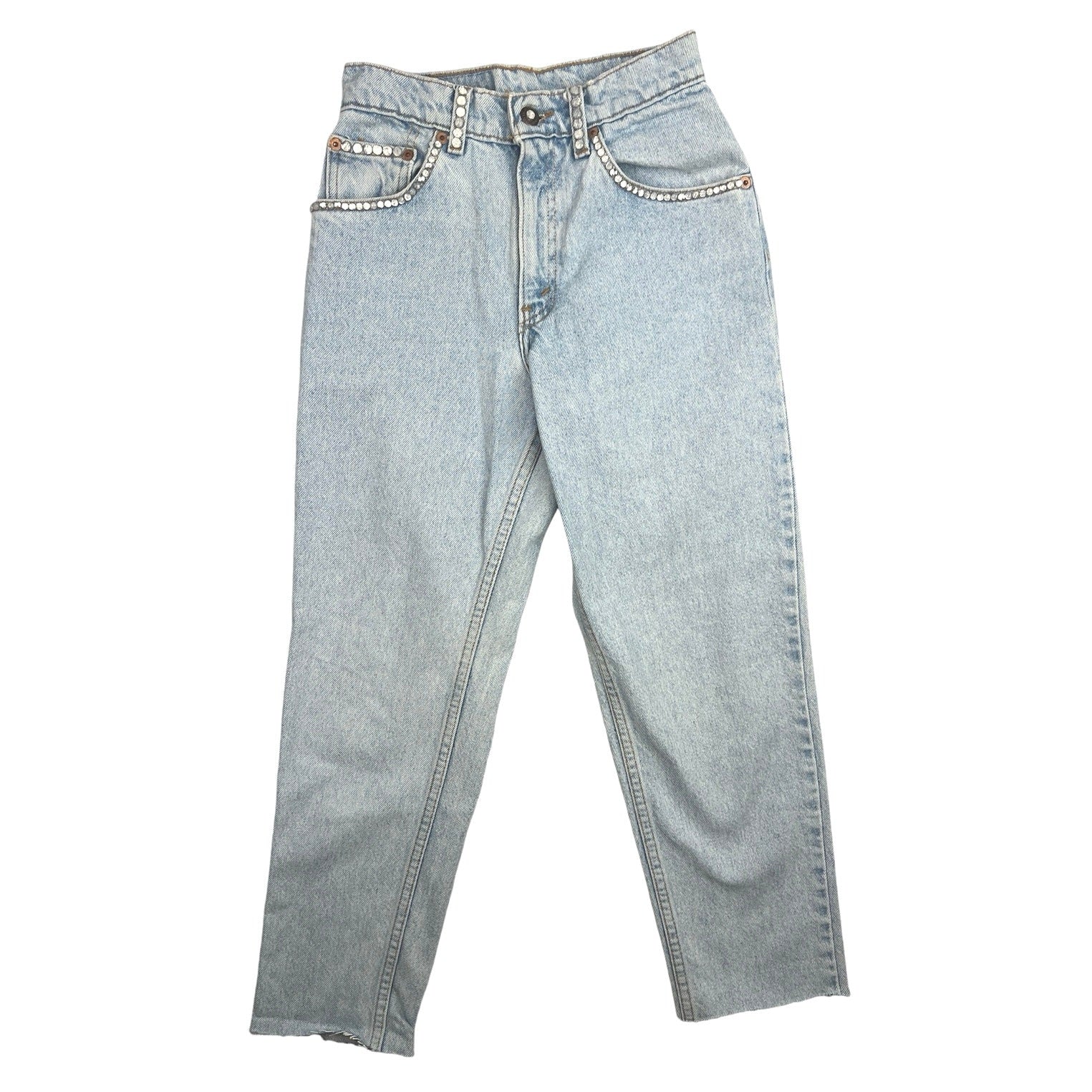 Levi Strauss & Co Womens Blue Denim High Rise Casual Straight Leg Jeans Pant Size 3 Short