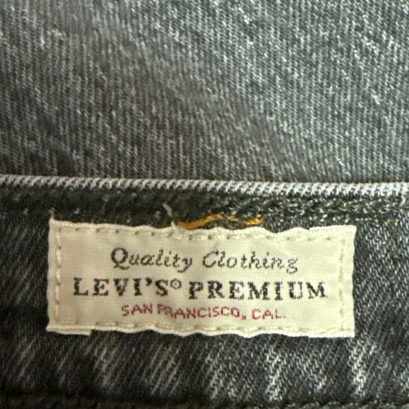 Levi's 501 Swan Island Gray Wash High Waist Stretch Skinny Denim Jeans Size 26 - Image 4
