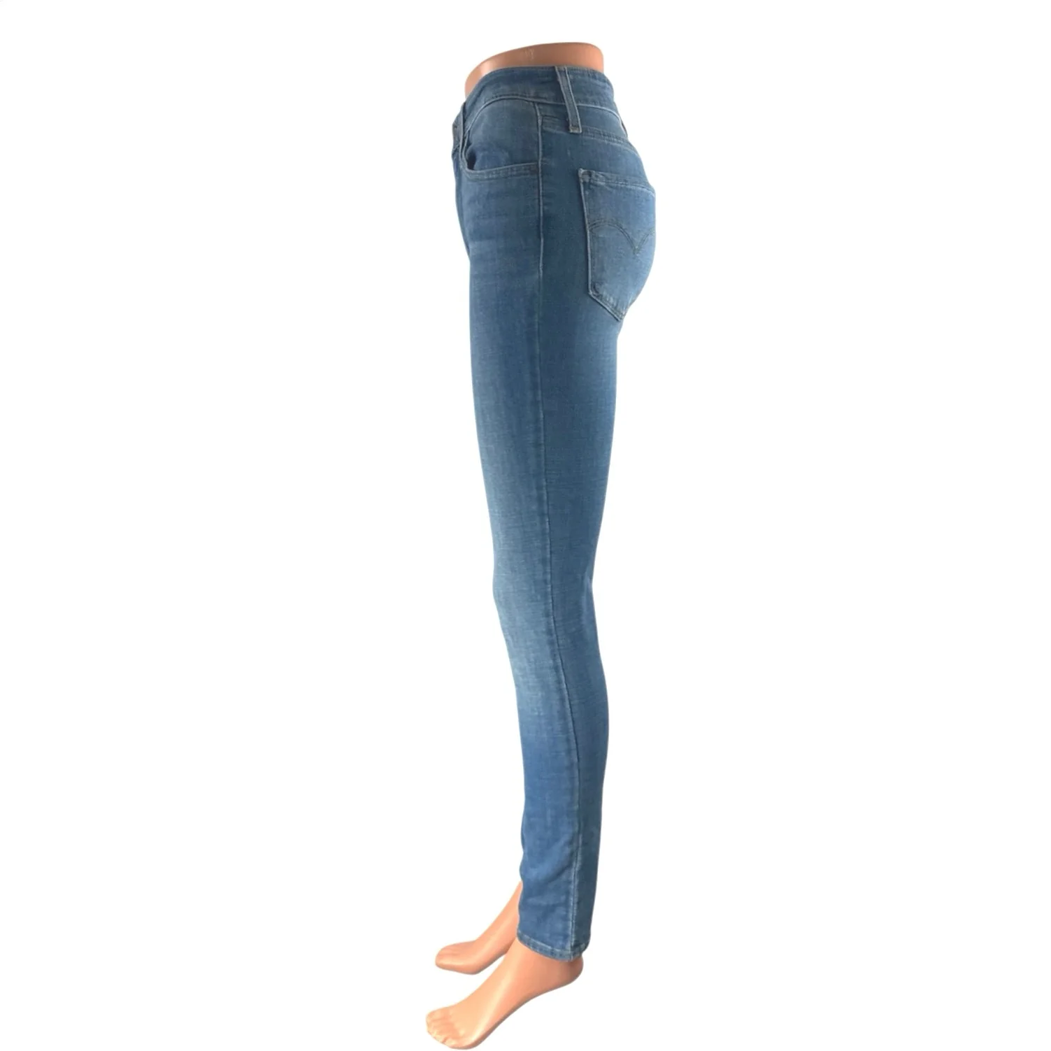 Levi's 721 High Rise Skinny Women's Blue Medium Wash Ankle Denim Jeans Size 27 - Image 2