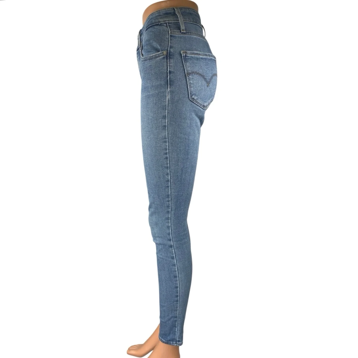 Levi's 721 Women's Blue High Rise Skinny Medium Wash Denim Jeans Pants Size 25 - Image 2