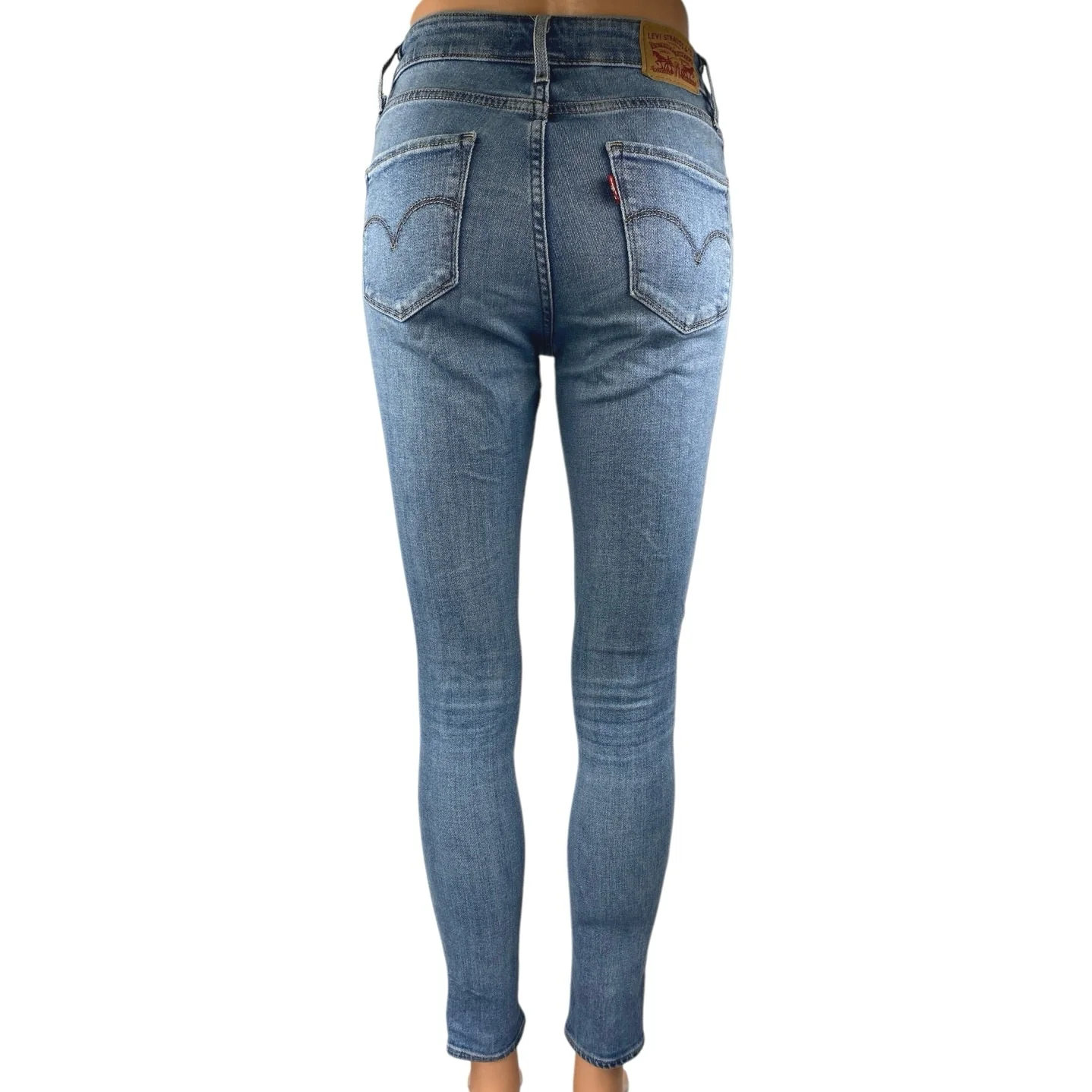 Levi's 721 Women's Blue High Rise Skinny Medium Wash Denim Jeans Pants Size 25 - Image 3