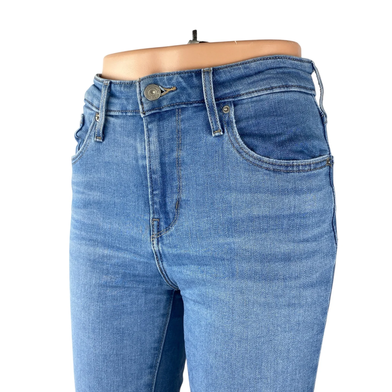 Levi's 725 High Rise Bootcut Women's Blue Medium Wash Flare Denim Jeans Size 26 - Image 2