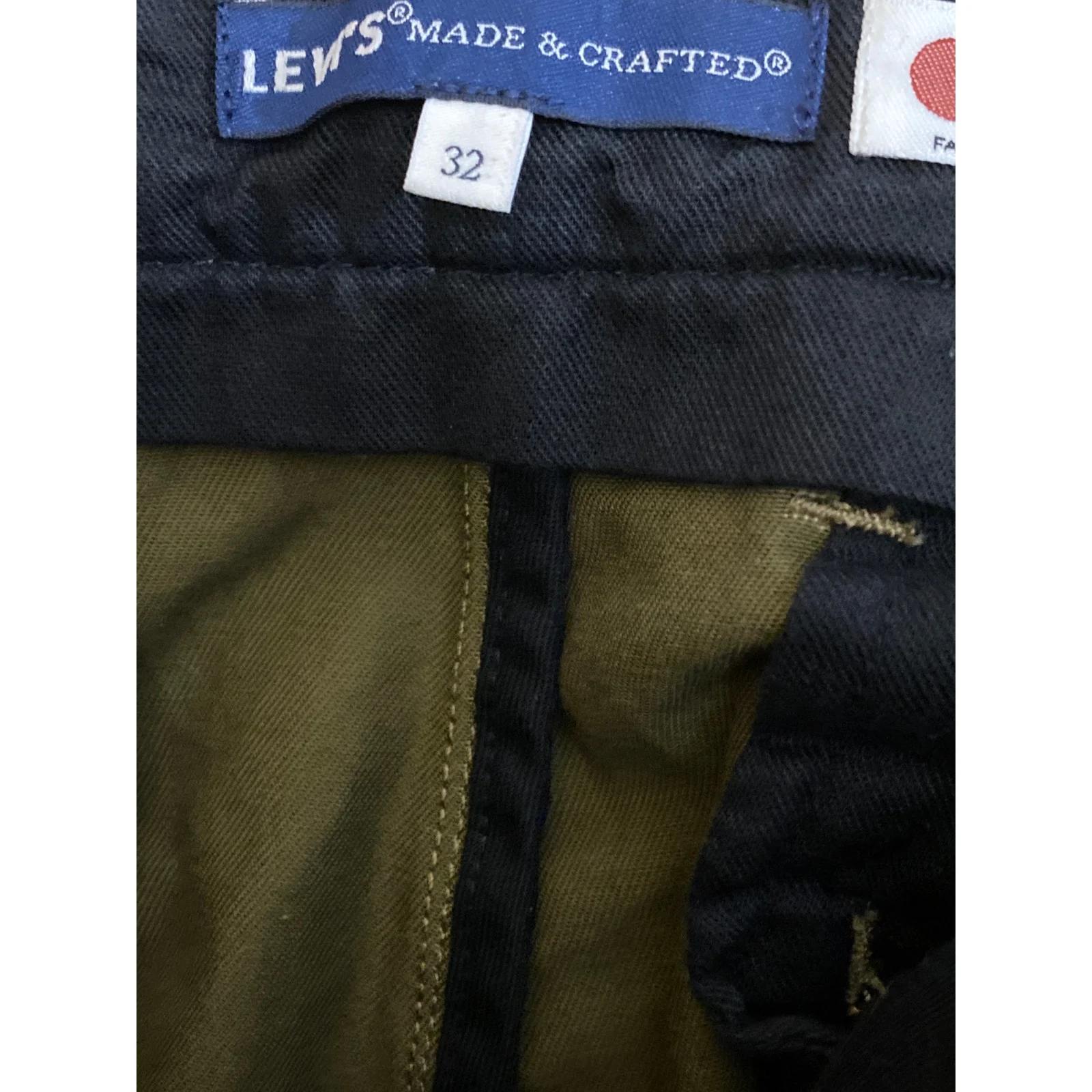 Levi's Dark Men's Green Twill High Rise Straight Chino Trousers Dress Pants 32 - Image 6