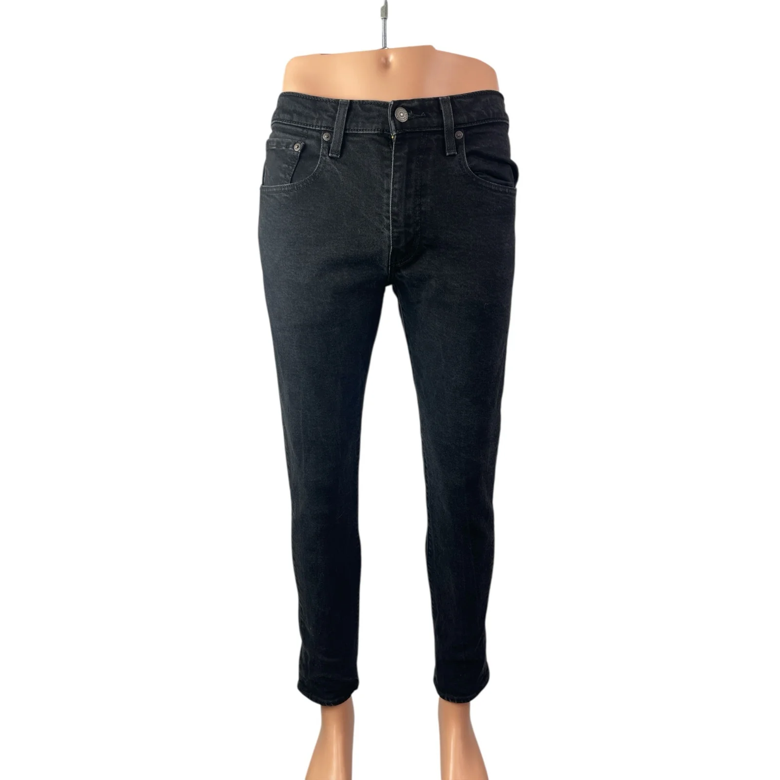 Levi's Men's Black High Rise Slim Fit Straight Skinny Denim Jeans Pants W31 L32
