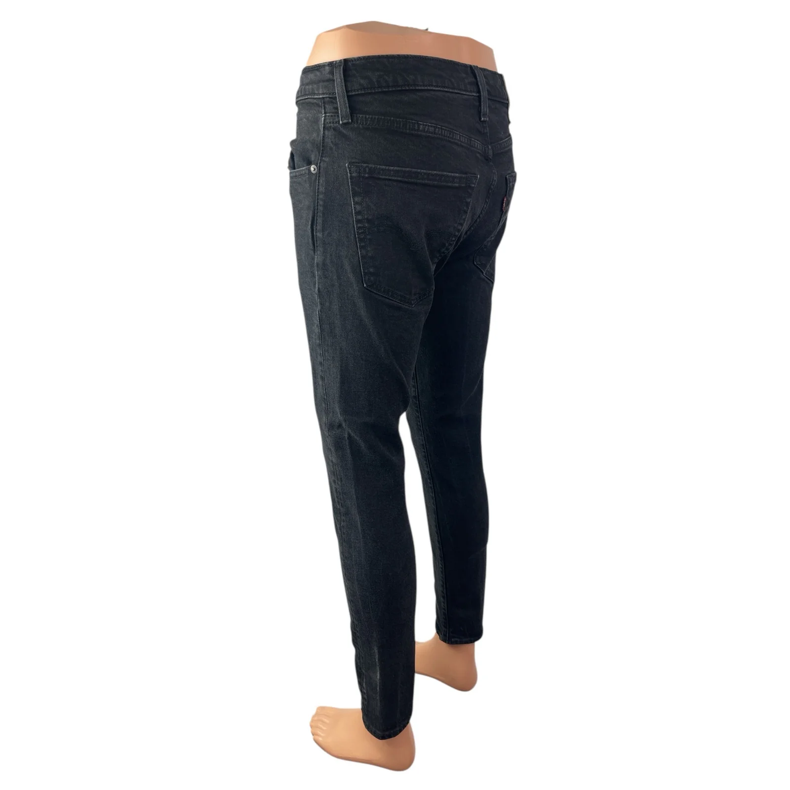 Levi's Men's Black High Rise Slim Fit Straight Skinny Denim Jeans Pants W31 L32 - Image 2