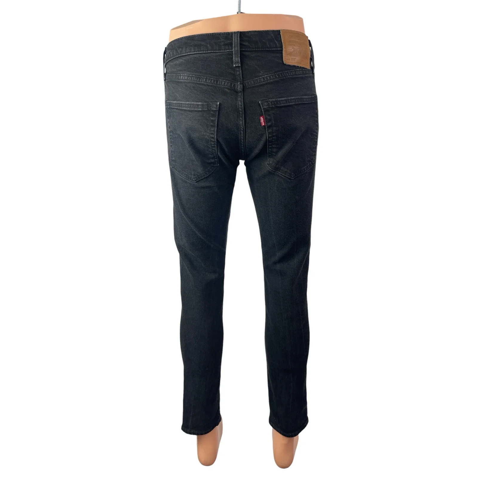 Levi's Men's Black High Rise Slim Fit Straight Skinny Denim Jeans Pants W31 L32 - Image 3