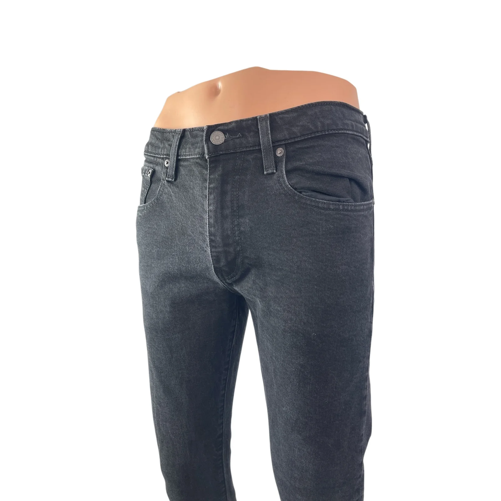 Levi's Men's Black High Rise Slim Fit Straight Skinny Denim Jeans Pants W31 L32 - Image 4