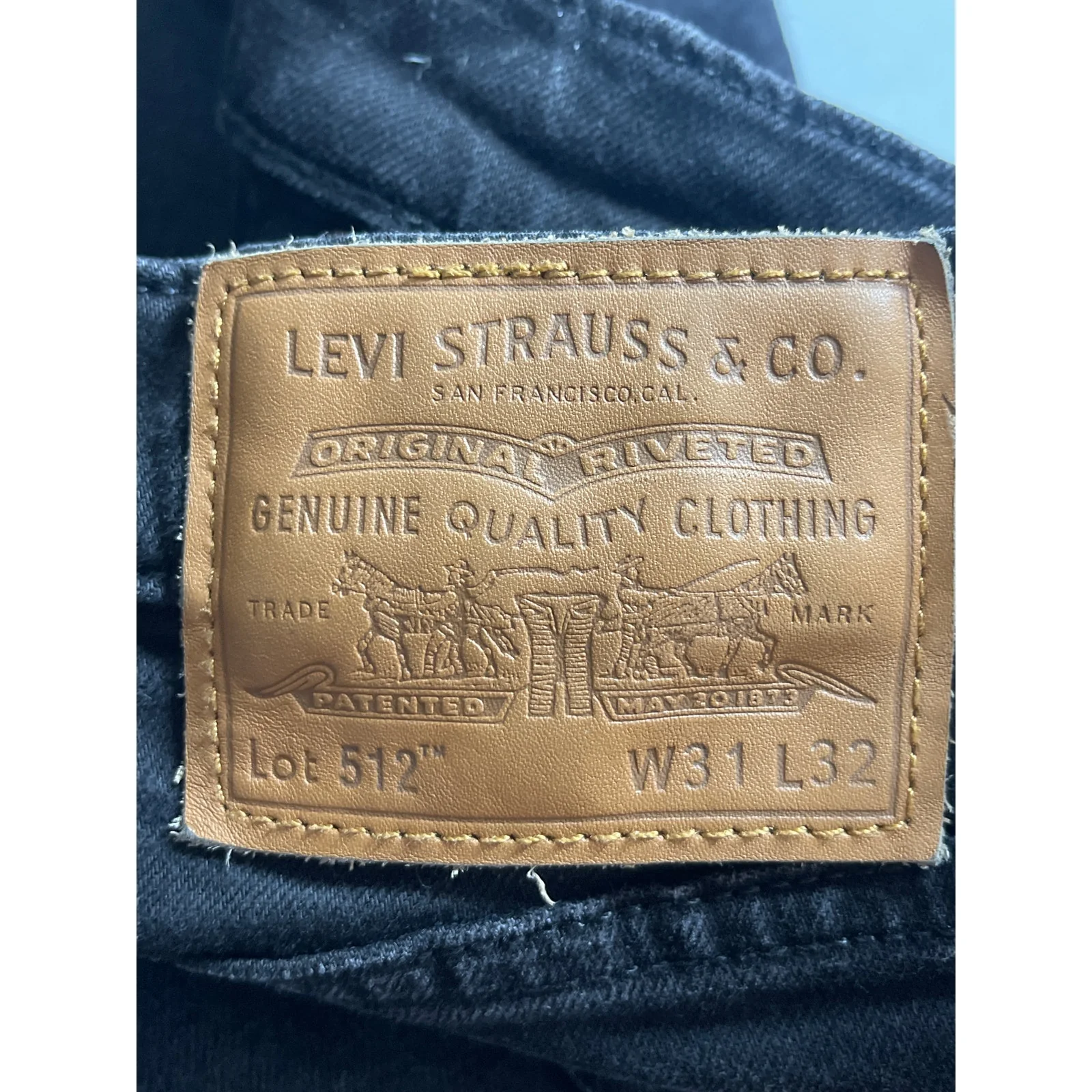 Levi's Men's Black High Rise Slim Fit Straight Skinny Denim Jeans Pants W31 L32 - Image 7