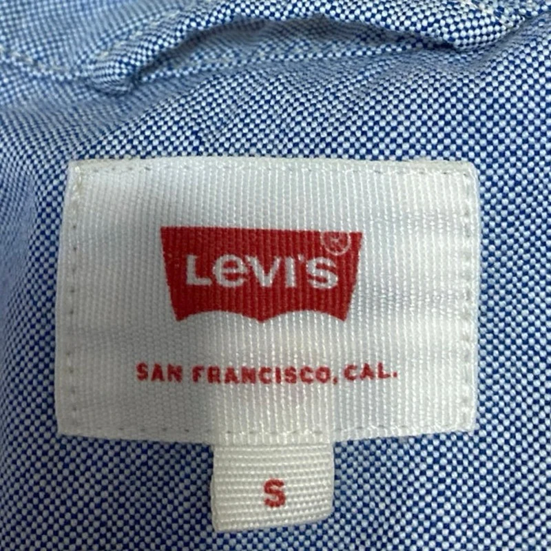 Levi's Men's Blue Long Sleeve Collared Slim Button Down Pocket Shirt Top Size S - Image 3