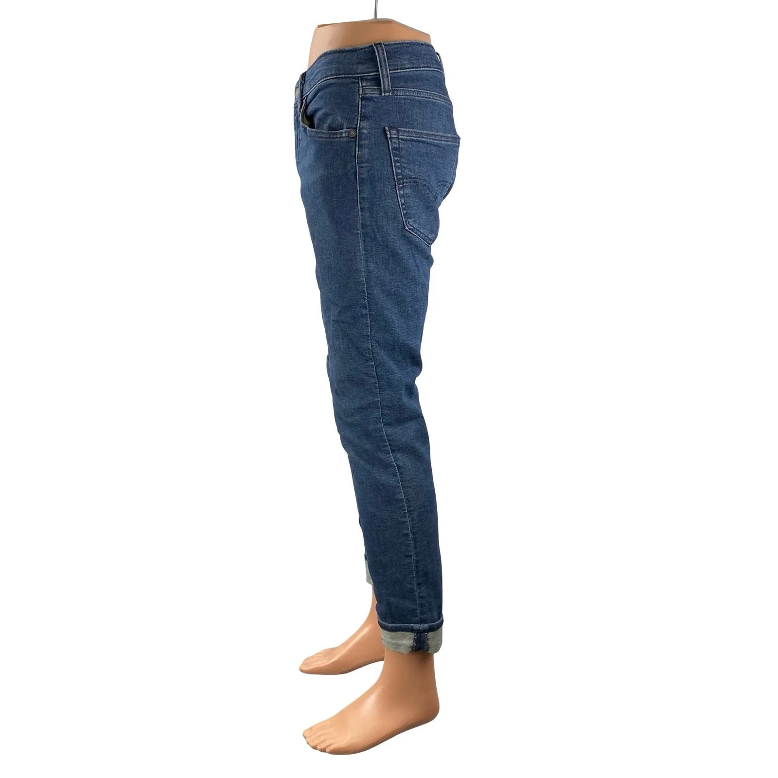 Levi's Men's Blue Medium Wash Slim Fit Skinny Y2k Casual Denim Jeans Size 32 - Image 2