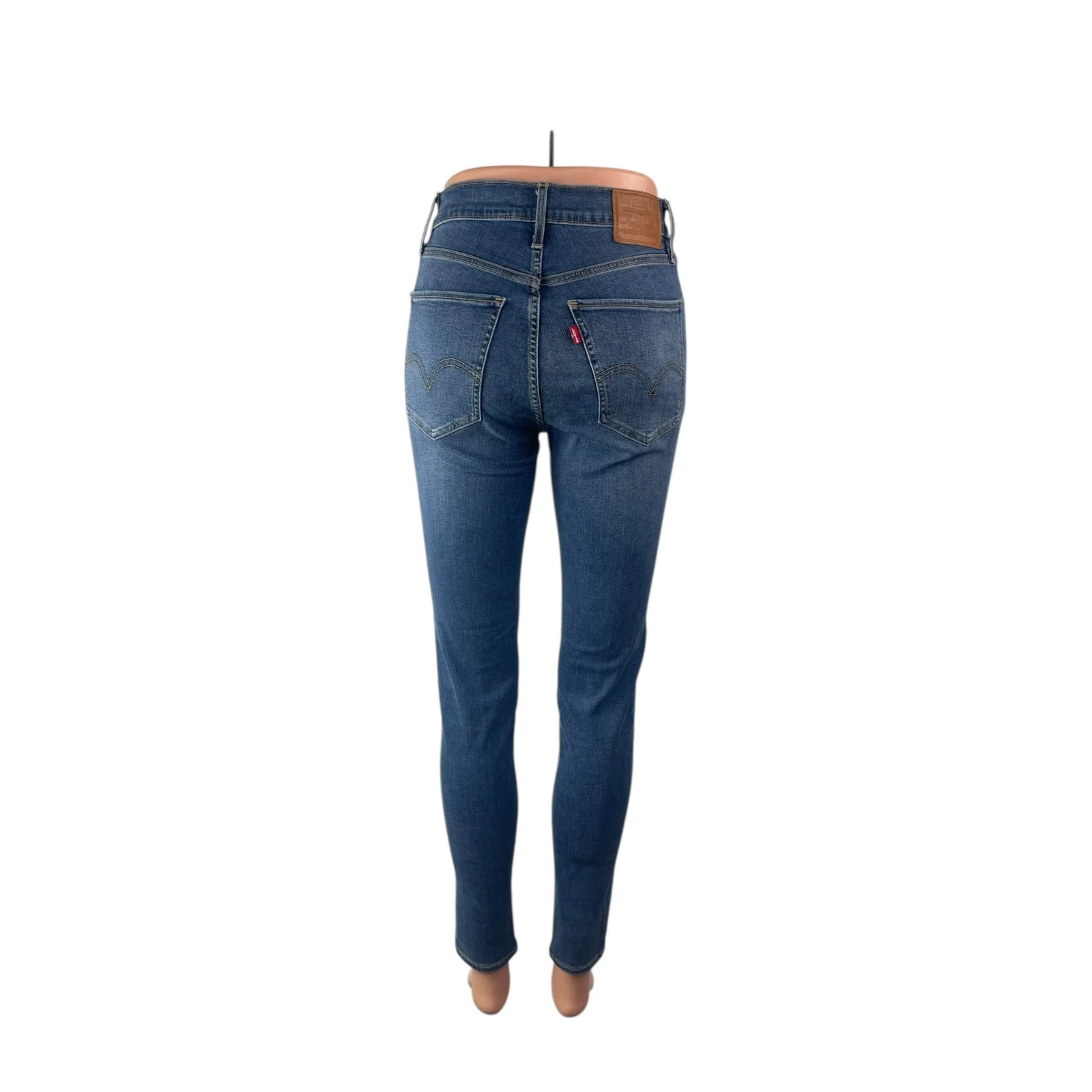 Levi's Mile High Super Skinny Women Blue Medium Wash Skinny Denim Jeans Size 27 - Image 2