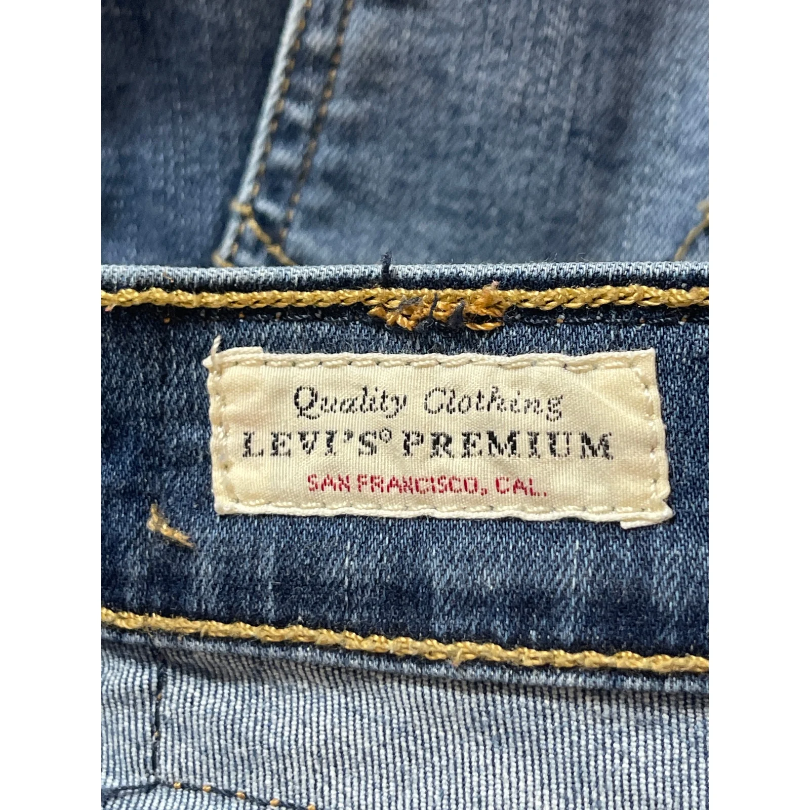 Levi's Mile High Super Skinny Women Blue Medium Wash Skinny Denim Jeans Size 27 - Image 5