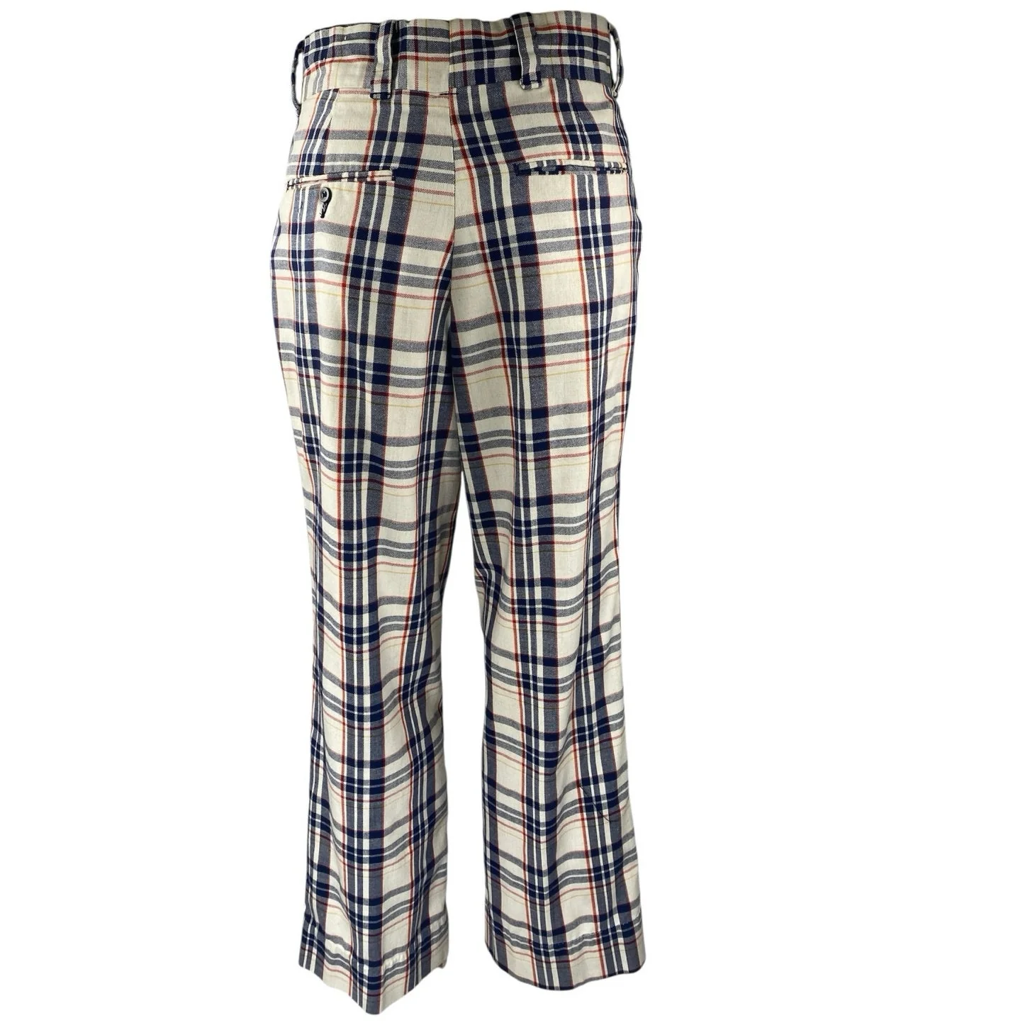 Levi's Panatela Womens Multicolor Plaid Flannel Bootcut Flared Trousers Pants 30 - Image 3