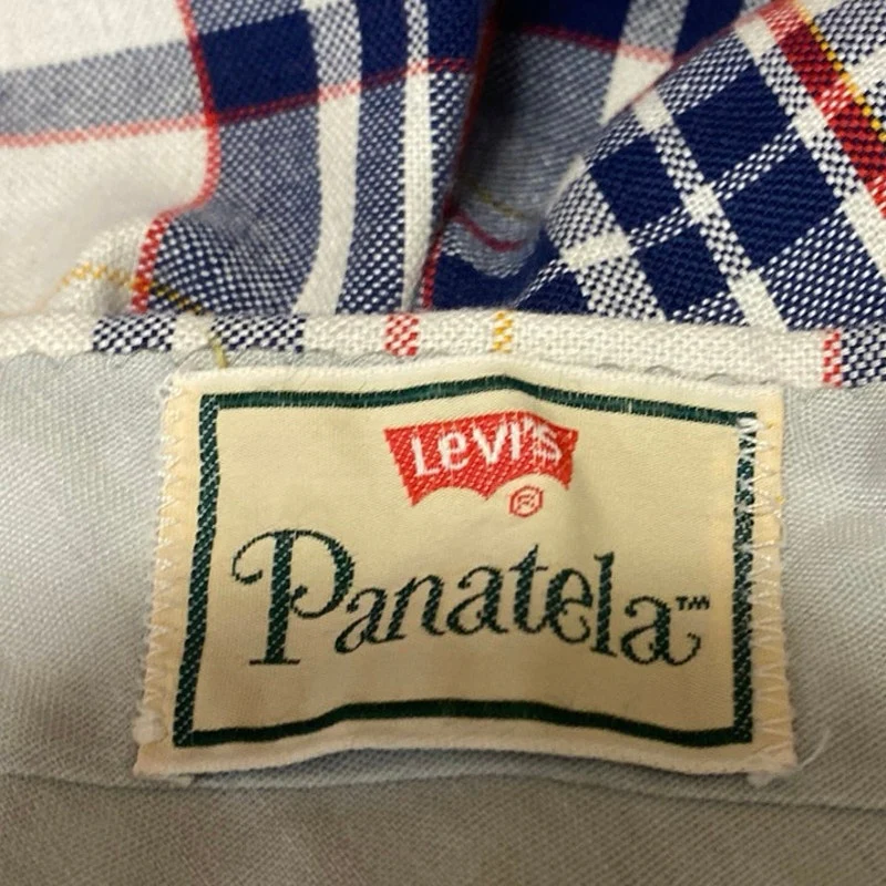 Levi's Panatela Womens Multicolor Plaid Flannel Bootcut Flared Trousers Pants 30 - Image 4